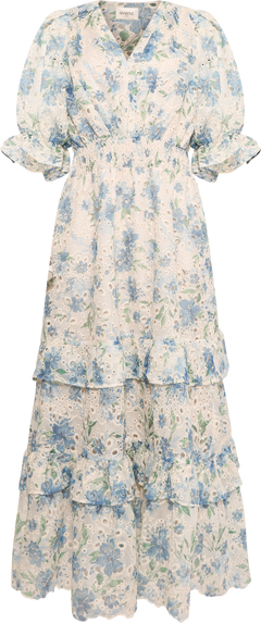 Nanni Flower Maxi Dress - Blue Flower
