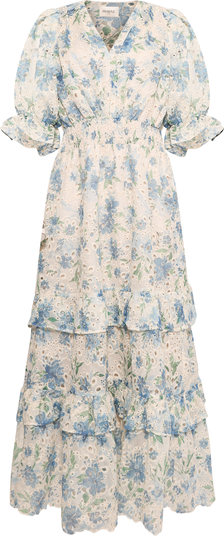 Nanni Flower Maxi Dress - Blue Flower