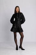 Mandy Organza Mini Dress - Black