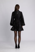 Mandy Organza Mini Dress - Black