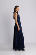 Ingalu Plisse Dress - Navy