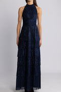 Ingalu Plisse Dress - Navy