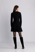Gerda Crochet Mini Dress - Black