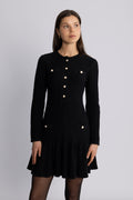 Gerda Crochet Mini Dress - Black