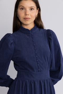 Liv Cord Solid B Dress - Blue