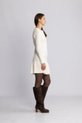 Gerda Crochet Mini Dress - Creme