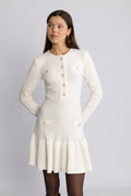 Gerda Crochet Mini Dress - Creme