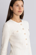 Gerda Crochet Mini Dress - Creme