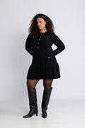 Gerda Crochet Mini Dress - Black