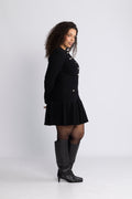 Gerda Crochet Mini Dress - Black