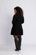 Gerda Crochet Mini Dress - Black