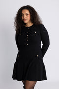 Gerda Crochet Mini Dress - Black