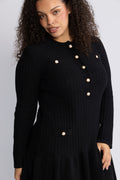 Gerda Crochet Mini Dress - Black