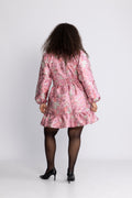 Svanhild Brocade Flower Dress - Pink