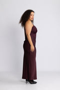 Signi Slip Satin Dress - Bordeaux