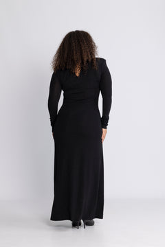 Alva Maxi Glitter Dress - Black