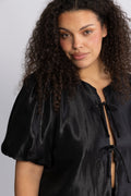Rosie Organza Blouse - Black