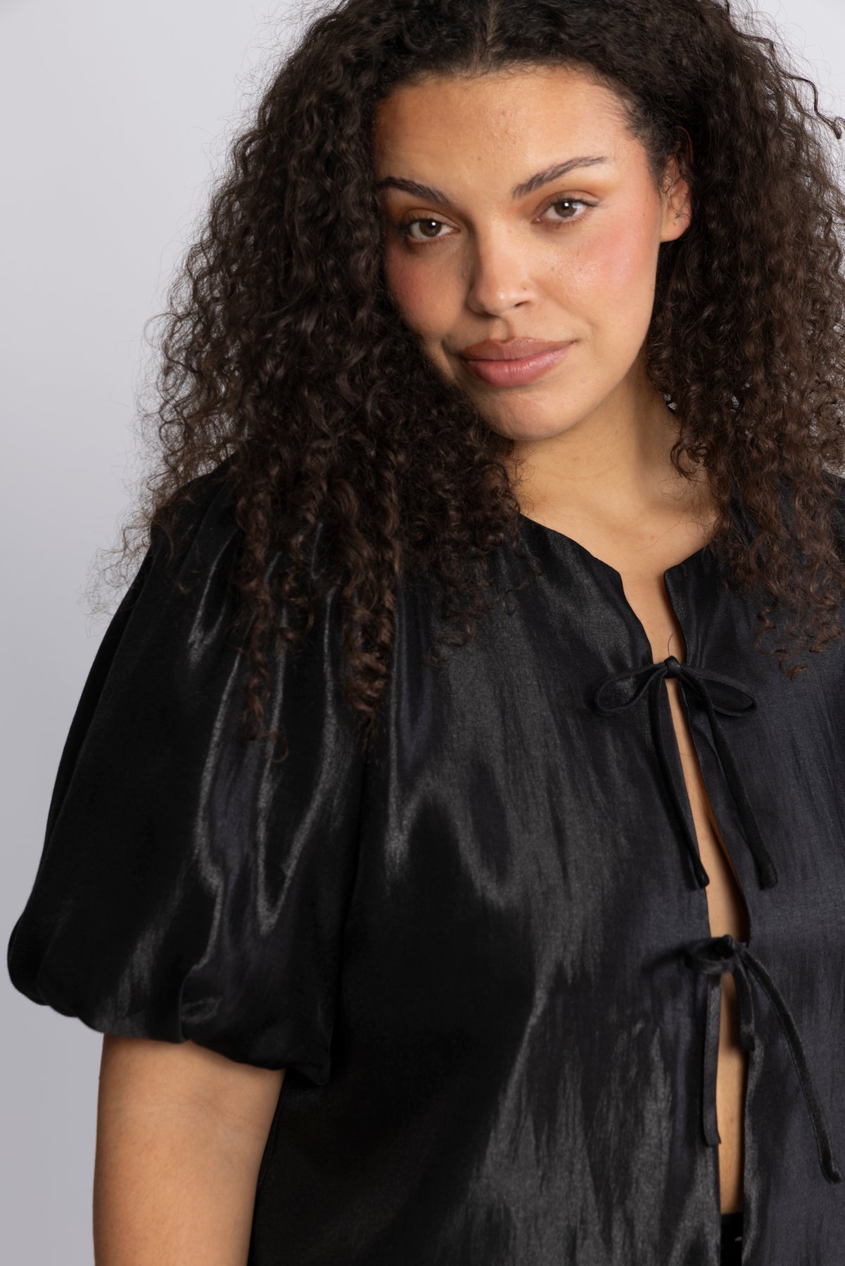 Rosie Organza Blouse - Black