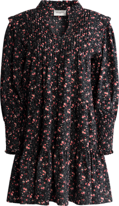 Embla Cord Print Dress - Black