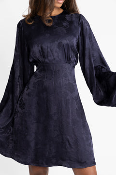 Edda Jacquard Short Dress - Navy