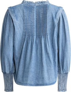 Emma Denim Blouse - Blue