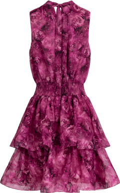 Idun Mini Dress - Fuchsia Flower