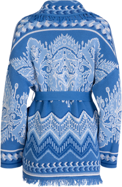 Kennedy Knit Cotton Jacket - Blue