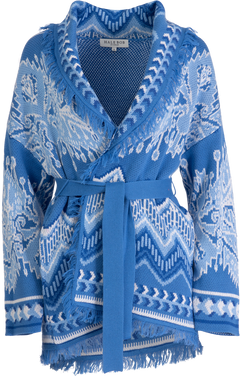 Kennedy Knit Cotton Jacket - Blue