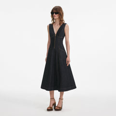 Denim Midi Dress - Indigo