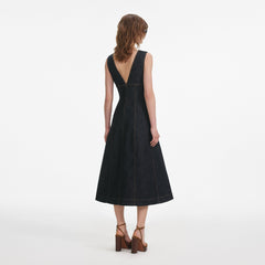 Denim Midi Dress - Indigo