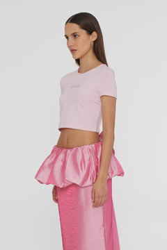 Cropped Logo T-Shirt - Orchid Pink