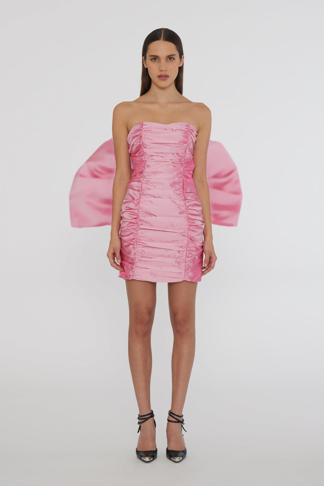 rotate pink bow dress Rent Rotate Birger Christensen Pink Dress UK 10