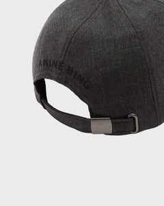 Jeremy Baseball Cap Ab - Dark Heather Grey Wool