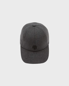 Jeremy Baseball Cap Ab - Dark Heather Grey Wool