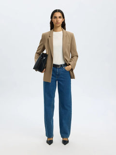 Straight Bea-Kori MW Jeans - Medium Blue Denim
