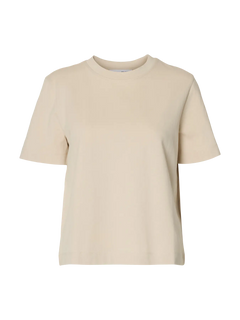 Essential Ss Boxy Tee - Oatmeal