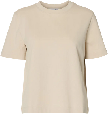 Essential Ss Boxy Tee - Oatmeal