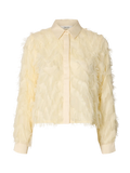 Myline Ls Fluffy Cropped Shirt B - Angora