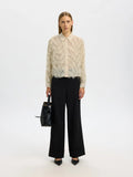 Myline Ls Fluffy Cropped Shirt B - Angora