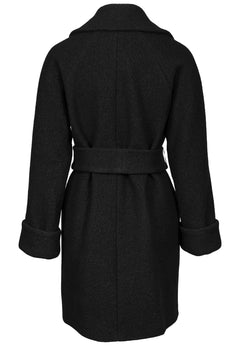 Wool Coat Mid - Black