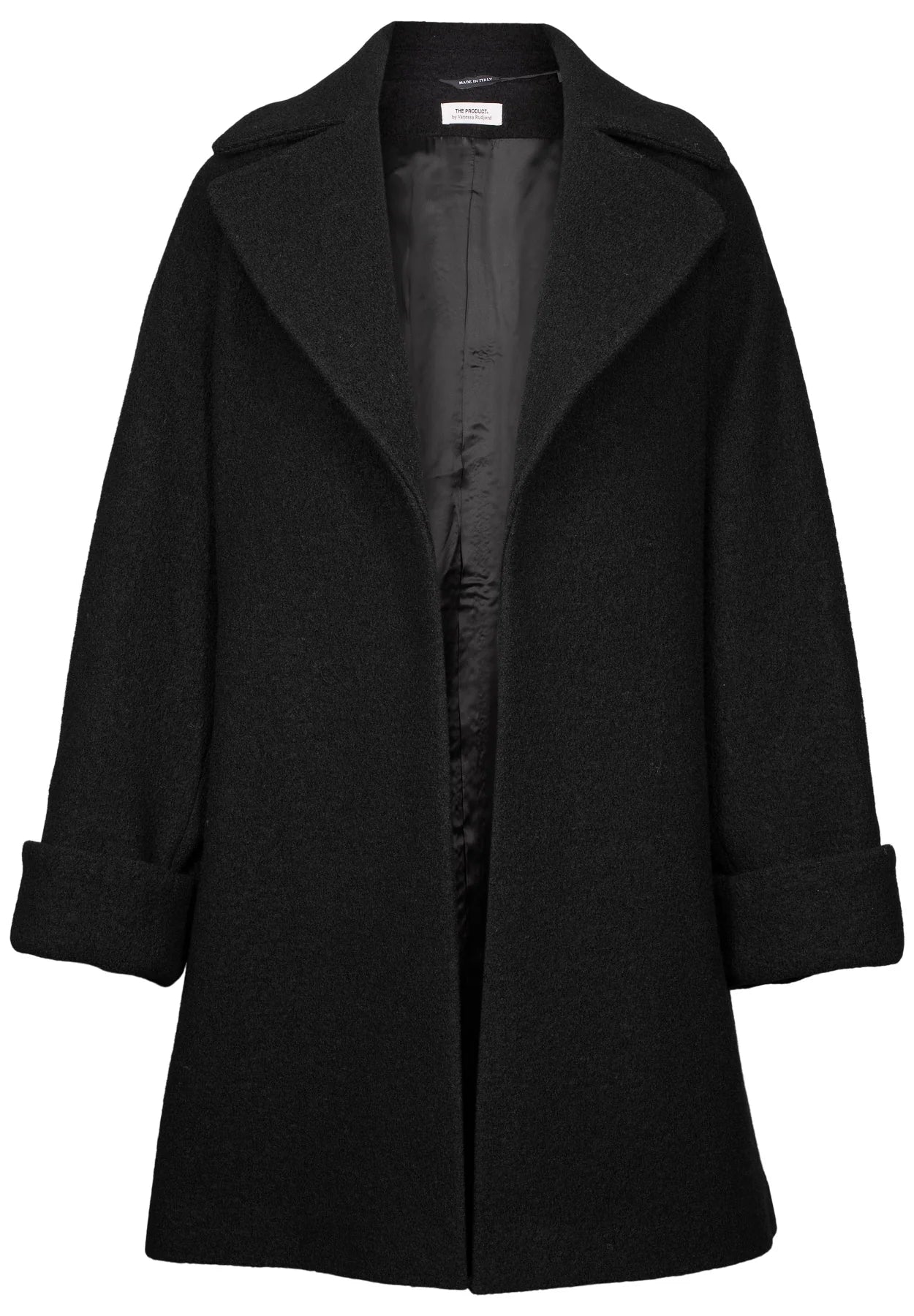Wool Coat Mid - Black
