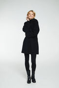 Wool Coat Mid - Black