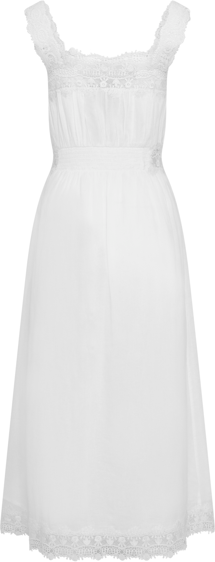 Evelyn Cotton Voile Dress - White
