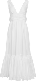 Elise Broderie Dress - White