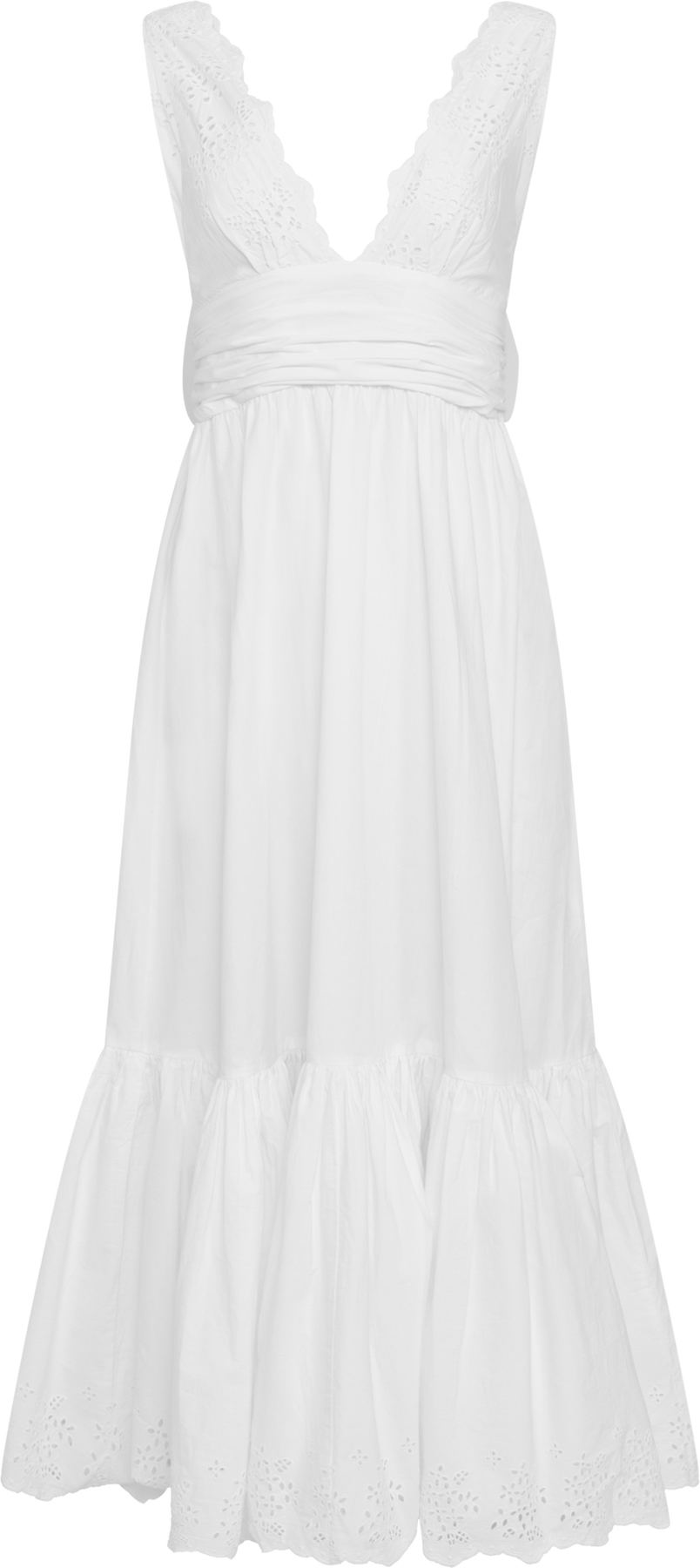 Elise Broderie Dress - White