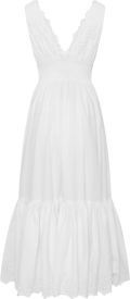Elise Broderie Dress - White