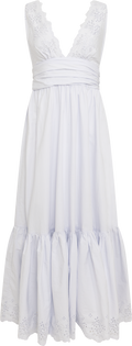 Elise Broderie Dress - Light Blue