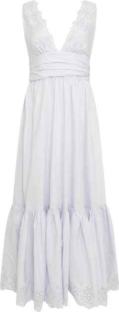 Elise Broderie Dress - Light Blue