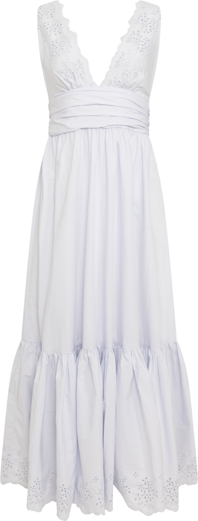 Elise Broderie Dress - Light Blue