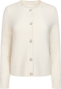 Boucle C-Neck Cardigan - Cream